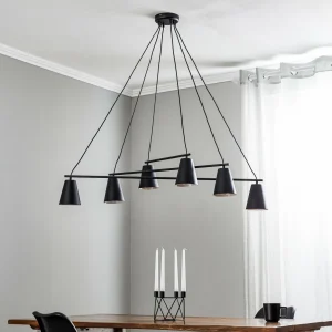 Flash Sale Euluna Suspension 1008, à 6 lampes, noire