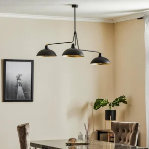 Cheap ALDEX Suspension 1036, à 3 lampes, noire-dorée