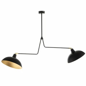 Online ALDEX Suspension 1036, à 2 lampes, noire-dorée