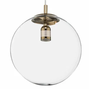 Hot ALDEX Suspension 562, verre clair, calotte/rosace dorée