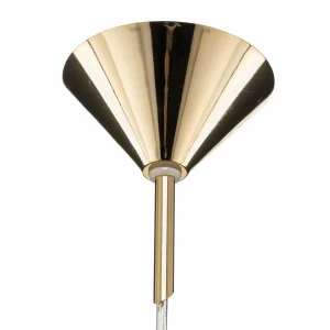 Hot ALDEX Suspension 562, verre clair, calotte/rosace dorée