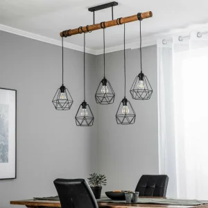 Best Sale Eko-Light Suspension Acero abat-jour cages, à cinq lampes