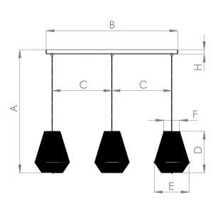 Shop EGLO Suspension Alderney, 3 abat-jour en fil naturel