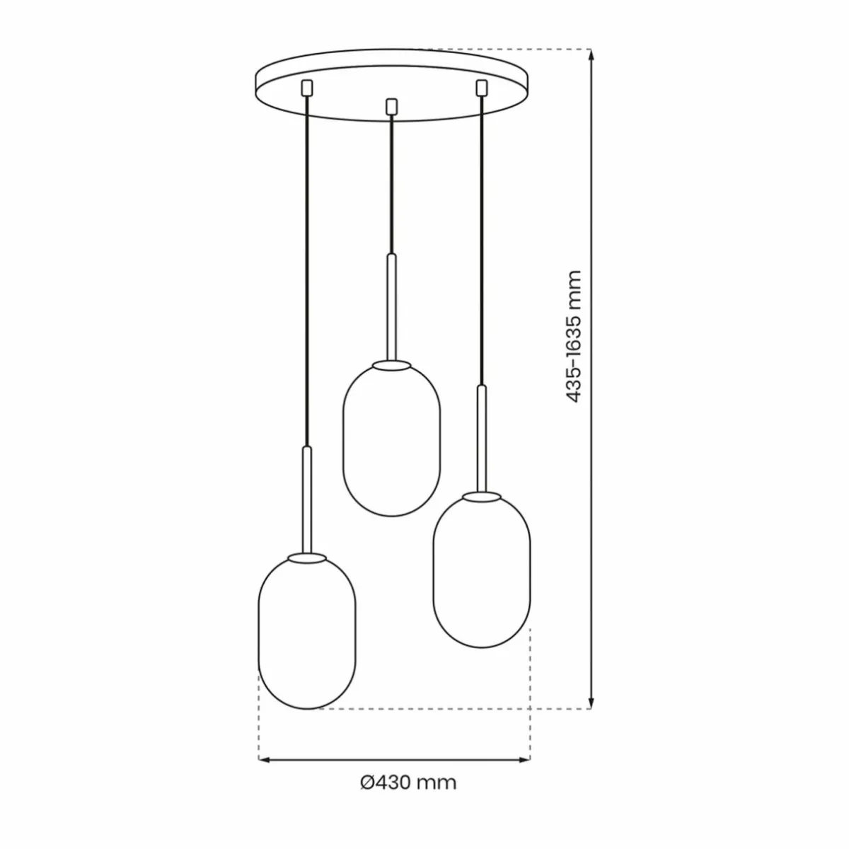 suspension_alias_mtal_dor_verre_opalin__lampes_rondes_2.webp Shop Eko-Light Suspension Alias, métal doré verre opalin, 3 lampes rondes