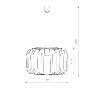 Online Nowodvorski Lighting Suspension Allan avec abat-jour en tiges d’acier