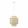 Cheap Markslöjd Suspension Ano, Ø 45 cm, textile, beige/brun