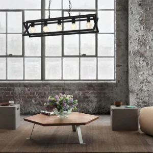 Cheap Eko-Light Suspension Arnold, noire, à 5 lampes