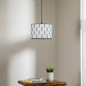 Best Sale HELAM Suspension Atlanta, blanc, Ø 30 cm, textile, E27