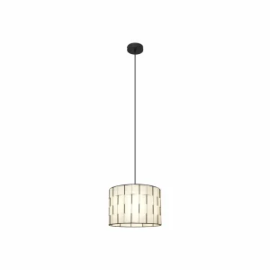 Best Sale HELAM Suspension Atlanta, blanc, Ø 30 cm, textile, E27