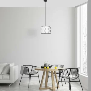 Best Sale HELAM Suspension Atlanta, blanc, Ø 30 cm, textile, E27