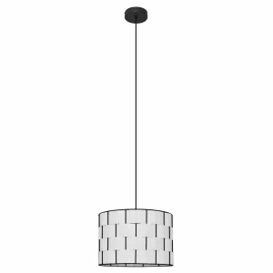 Best Sale HELAM Suspension Atlanta, blanc, Ø 30 cm, textile, E27