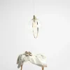Shop ALDEX Suspension Aura, or, métal, verre, transparent, E27