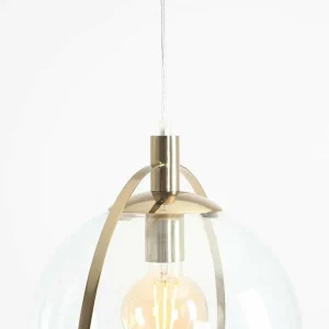 Shop ALDEX Suspension Aura, or, métal, verre, transparent, E27