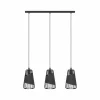 Shop EGLO Suspension Austell, longueur 76,5 cm, noir/doré, à 3 lampes
