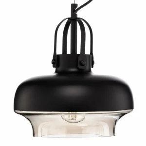 Hot Avonni Suspension AV-5064-1BSY, abat-jour métal et verre