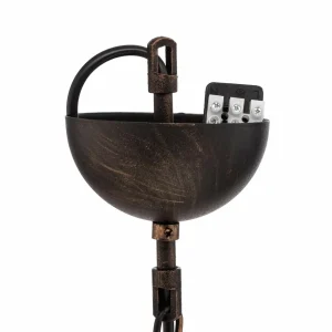 Fashion Avonni Suspension AV-5063-1BSY verre, cuivrée/noire
