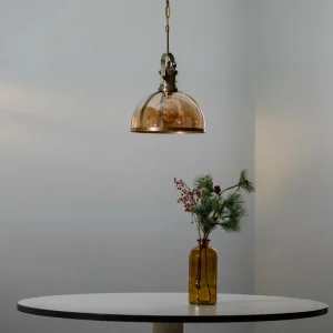 Cheap Avonni Suspension AV-5063-1E avec abat-jour verre, dorée