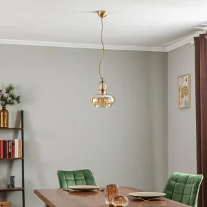 Outlet Avonni Suspension AV-5064-1E avec abat-jour verre teinté