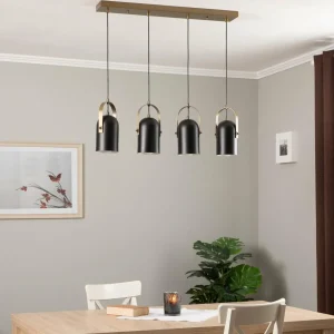 Cheap Avonni Suspension AV-1860-4EY en noir/doré ancien