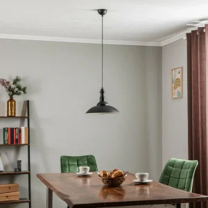 Store Avonni Suspension AV-4100-M5-BSY en noir, intérieur blanc
