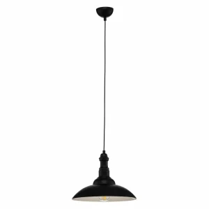 Store Avonni Suspension AV-4100-M5-BSY en noir, intérieur blanc