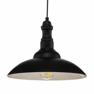 Store Avonni Suspension AV-4100-M5-BSY en noir, intérieur blanc