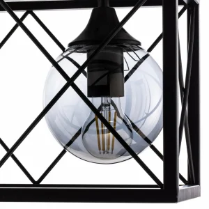 Outlet Avonni Suspension AV-1732-4Y-BSY noire, à 4 lampes