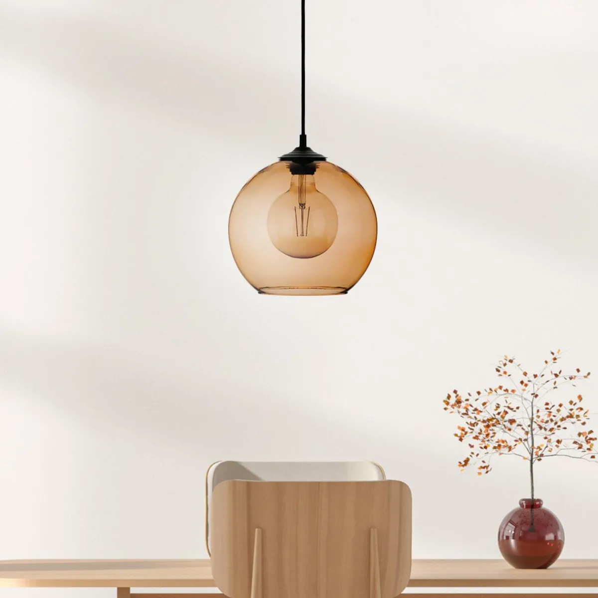 suspension_ball_abatjour_en_verre_ambre__cm_0.webp Sale Euluna Suspension Ball Abat-jour en verre ambre Ø 25cm