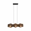 Clearance Eco-Light Suspension Bamboo, marron, à 3 lampes