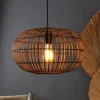 New Eco-Light Suspension Bamboo, marron, hauteur 25 cm, Ø 40 cm