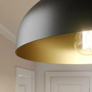 Fashion Luminex Suspension Basca, noire/dorée, à 1 lampe