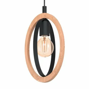 Store EGLO Suspension Basildon en bois/acier, à 1 lampe