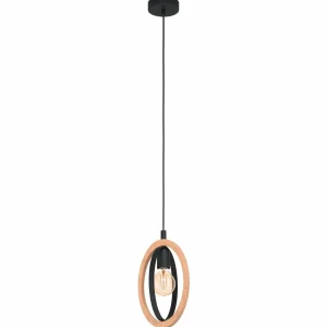 Store EGLO Suspension Basildon en bois/acier, à 1 lampe