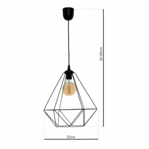 Cheap Eko-Light Suspension Basket, noire, à une lampe