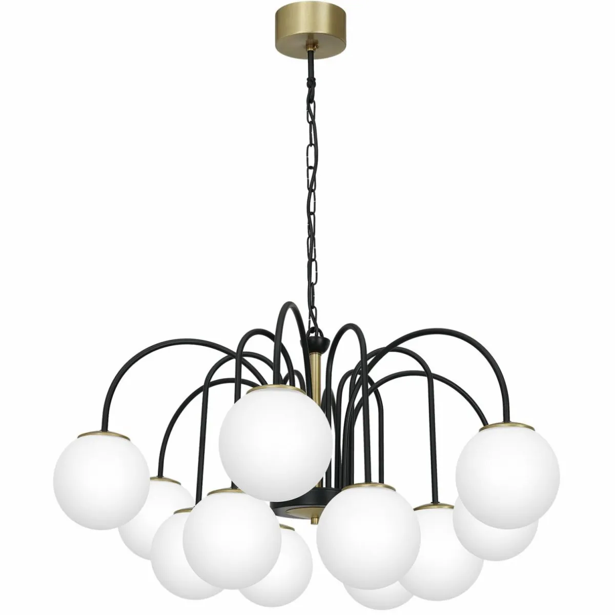 suspension_berlin___lampes_noirlaiton_1.webp Online Luminex Suspension Berlin à 12 lampes noir/laiton