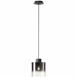 Best Brilliant Suspension Beth à abat-jour verre fumé, à 1 lampe