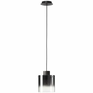 Best Brilliant Suspension Beth à abat-jour verre fumé, à 1 lampe
