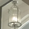 Shop Searchlight Suspension Bevelled Lantern, verre, chromée