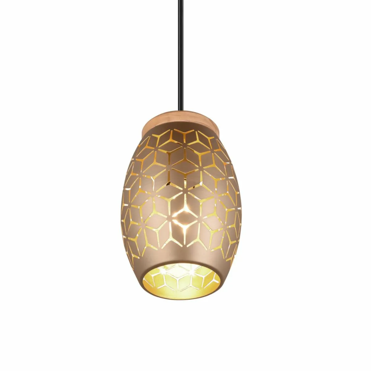 suspension_bidar___cm_brun_caf_mtal_2.webp Store Reality Leuchten Suspension Bidar, Ø 15 cm, brun café, métal