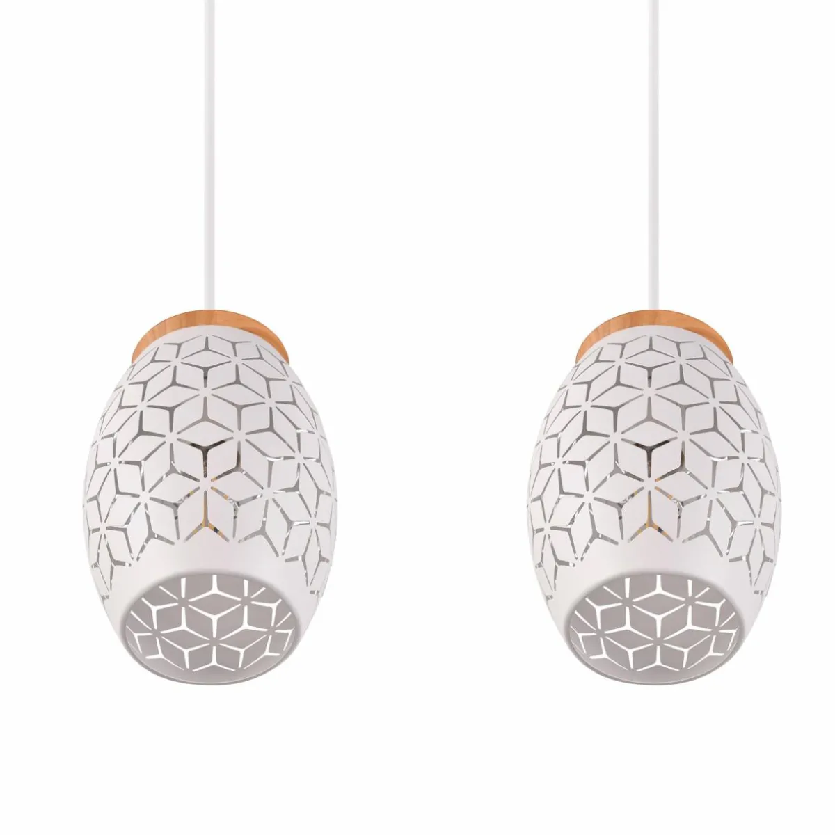 suspension_bidar_longueur__cm_blanc_mat__lampes_mtal_3.webp Shop Reality Leuchten Suspension Bidar, longueur 71 cm, blanc mat, 3 lampes, métal