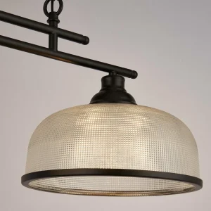 Outlet Searchlight Suspension Bistro à 2 lampes, noire