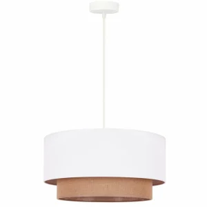 Clearance Duolla Suspension Boho Ø 45 cm 1 lampe blanche/jute