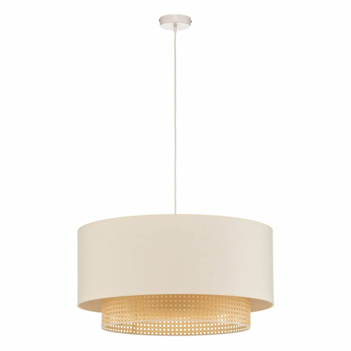 suspension_boho__cm__lampe_crublancrotin_1.webp Sale Duolla Suspension Boho Ø 60 cm 1 lampe écru-blanc/rotin