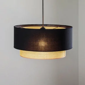 Sale Duolla Suspension Boho Ø 45 cm 1 lampe noire/jute