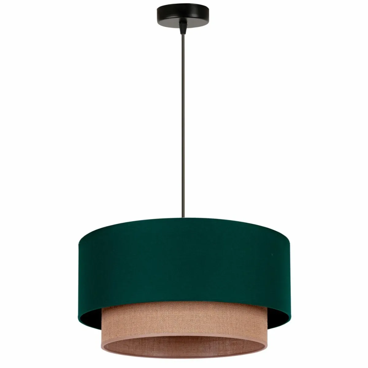 suspension_boho__cm__lampe_vertejute_0.webp Cheap Duolla Suspension Boho Ø 45 cm 1 lampe verte/jute
