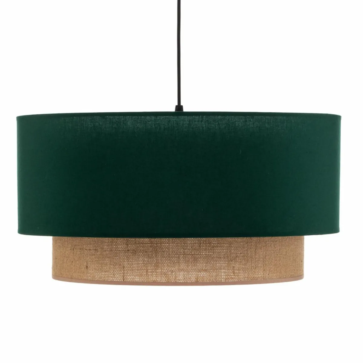 suspension_boho__cm__lampe_vertejute_2.webp Cheap Duolla Suspension Boho Ø 45 cm 1 lampe verte/jute