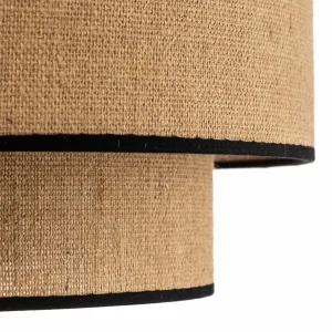 Online Duolla Suspension Boho jute & black Ø45cm 1 lampe