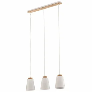 Store EMIBIG LIGHTING Suspension Bolero 3, à 3 lampes, blanche