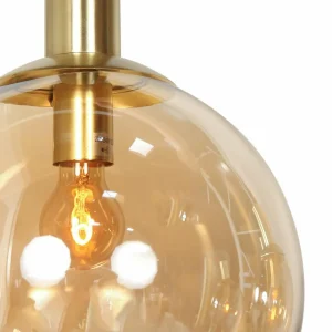 Clearance Steinhauer Suspension Bollique, laiton, 9 lampes long, verre, métal