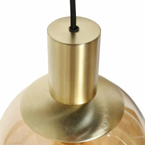 Clearance Steinhauer Suspension Bollique, laiton, 9 lampes long, verre, métal